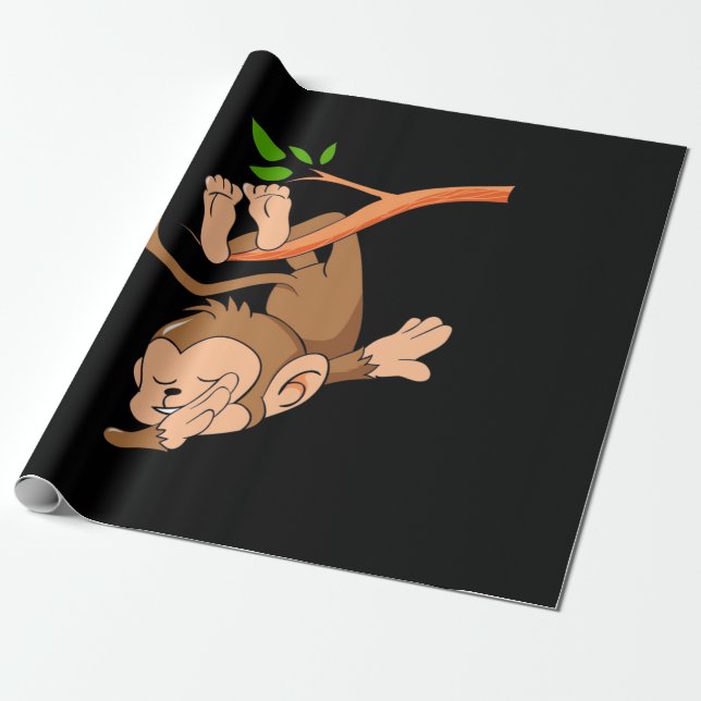 Papel De Regalo Dabbing Dance Monkey (Desenrollado)
