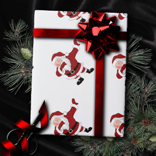 Papel De Regalo Dabbing Red Santa Claus   Humor divertido de vacac