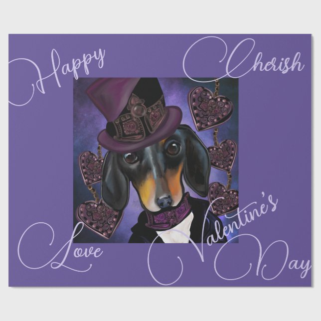 PAPEL DE REGALO DACHSHUND (Superficie plana)