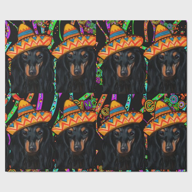 PAPEL DE REGALO DACHSHUND (Costura)