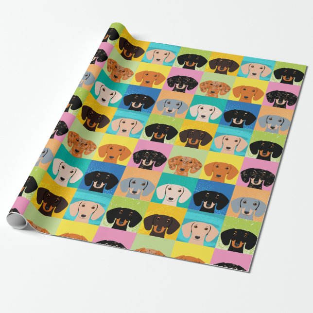 Papel De Regalo Dachshund (Desenrollado)