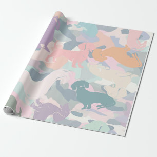 Papel De Regalo Dachshund Camo