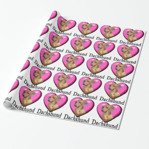 Papel De Regalo Dachshund Día de San Valentín