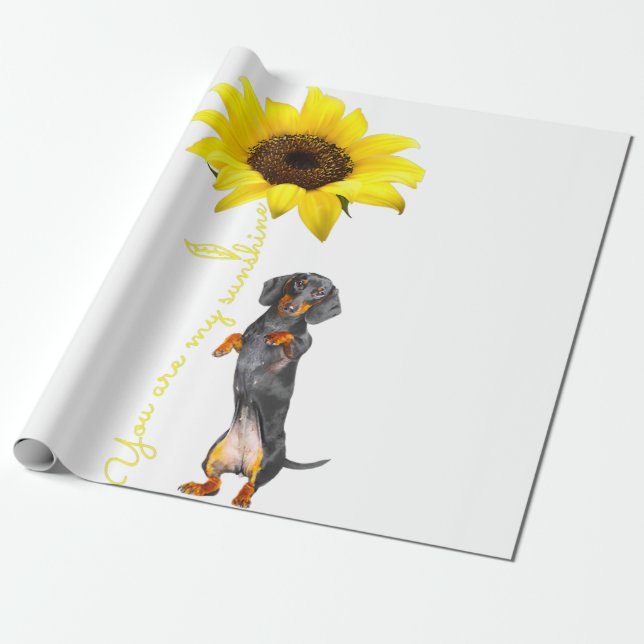 Papel De Regalo Dachshund Doxie Wiener Dotson Mamá Mor Regalos (Desenrollado)