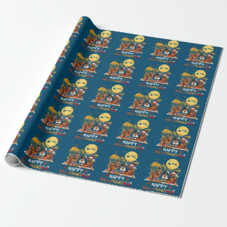 Papel De Regalo Dachshund Happy Hallothanksmas Halloween Thanksgiv