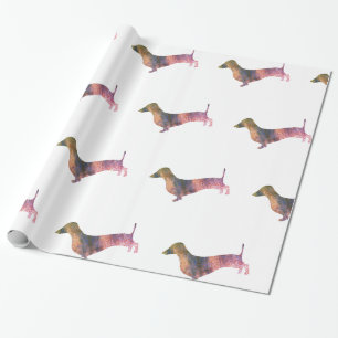 Papel De Regalo Dachshund leopardo