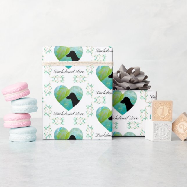 Papel De Regalo Dachshund Love (Baby Shower)