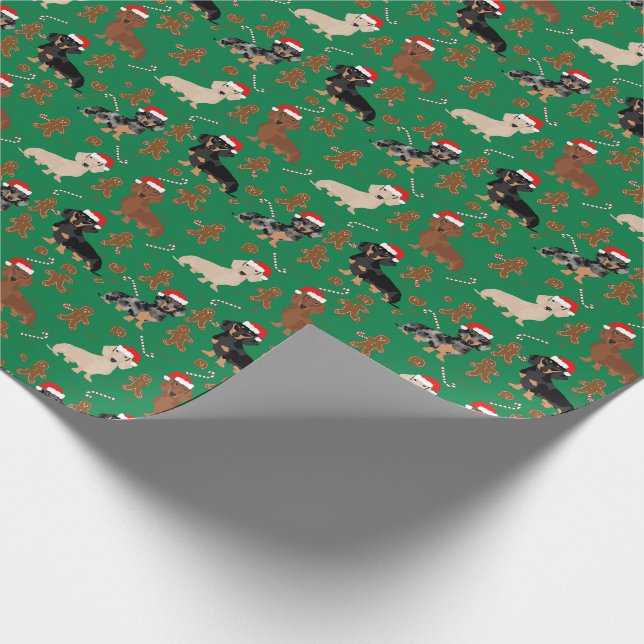 Papel De Regalo Dachshund pan galletas perro (Esquina)
