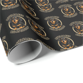 Papel De Regalo Dachshund patas pequeñas gran actitud