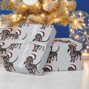 Papel De Regalo Dachshund Salchicha Listo para las Fiestas con Som