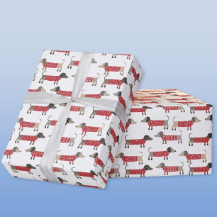Papel De Regalo Dachshund Sausage Wiener Dog Holiday