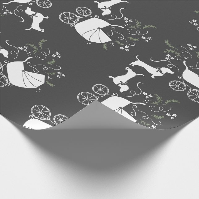 Papel De Regalo Dachshund Weiner Perro Baby Shower Sexo Neutral (Esquina)