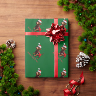 Papel De Regalo Dachsing a Través de la Nieve Perro Salchicha Dach