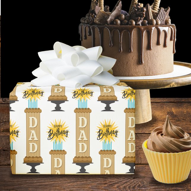 Papel De Regalo Dad Tall Chocolate Torta de cumpleaños (Subido por el creador)
