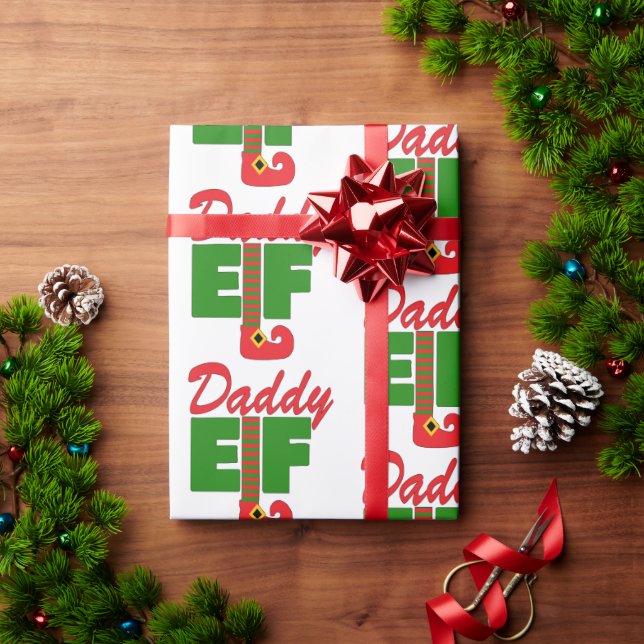 Papel De Regalo Daddy Elf (Regalo de vacaciones)