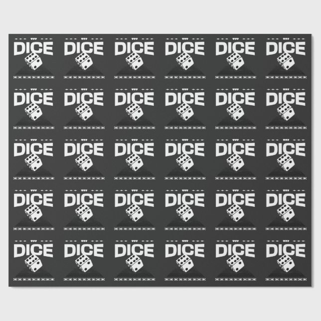 Papel De Regalo Dados (Superficie plana)