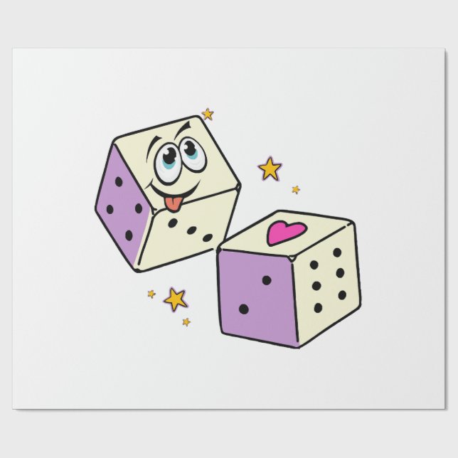 Papel De Regalo Dados de la Suerte (Superficie plana)