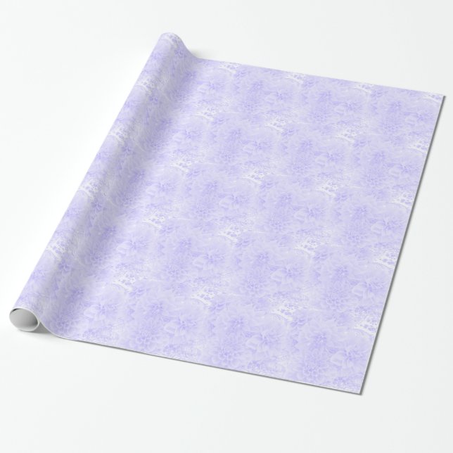 Papel De Regalo Dahlias En Azul (Desenrollado)