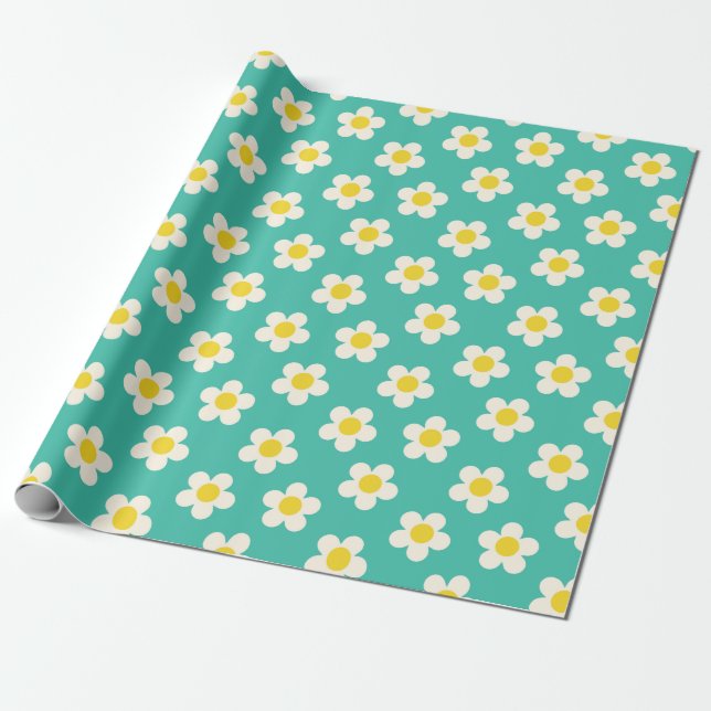 Papel De Regalo Daisies (Desenrollado)