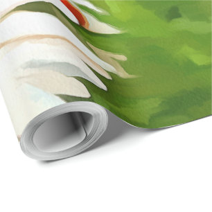 Papel De Regalo Daisies del jardín blanco brillante y brillante ar