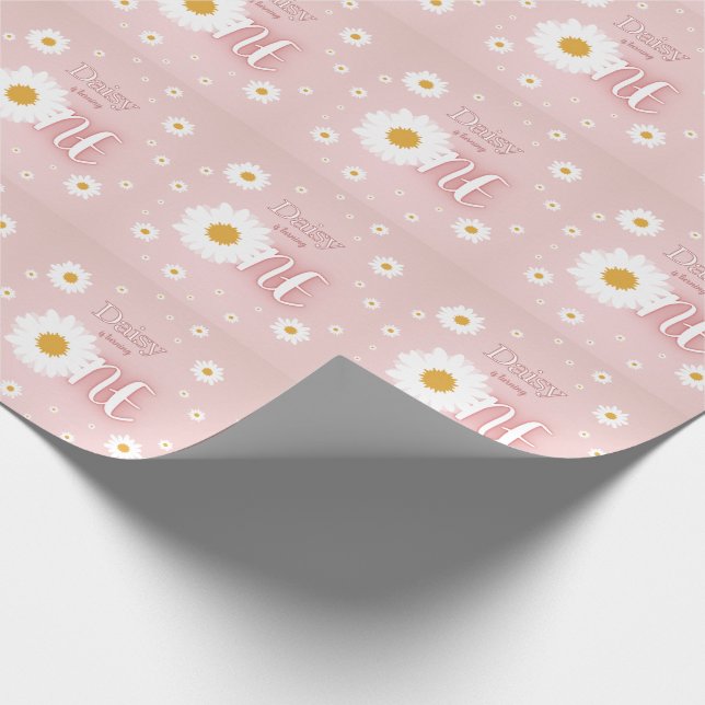Papel De Regalo Daisy 1st Birthday (Esquina)