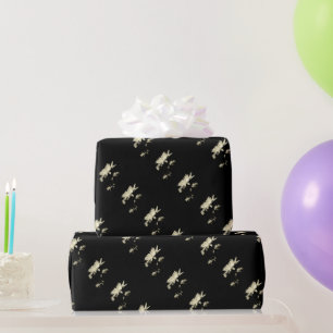 Papel De Regalo Daisy - Blanco y negro