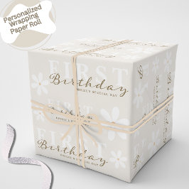 Papel De Regalo Daisy primer cumpleaños Fiesta temática