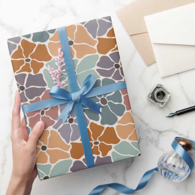 Papel De Regalo Daisy retro colorido (Regalar)