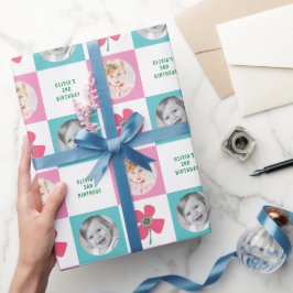 Papel De Regalo Daisy rosado Pop Moda de flores regalo de foto de 