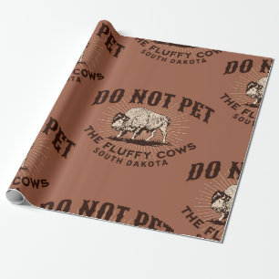 Papel De Regalo Dakota del Sur No acaricie los bisontes lanudos