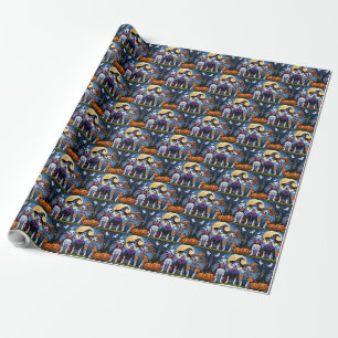 Papel De Regalo Dalmatia Perro Calabaza Halloween Gracioso