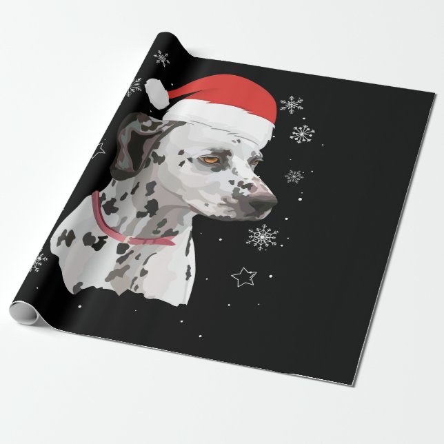 Papel De Regalo Dalmatian Satan Navidades Niños Chicas regalo (Desenrollado)