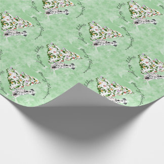 Papel De Regalo Dalmatian y árbol de navidad