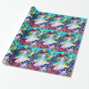 Papel De Regalo DAMA CON MÁSCARA/Mascarada veneciana