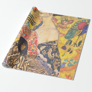 Papel De Regalo Dama Con Un Fan Gustav Klimt