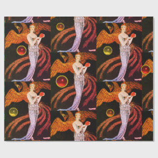 PAPEL DE REGALO DAMA Y FÉNIX ART DECO BELLEZA MODA TRAJE
