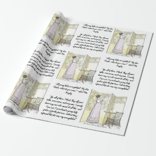 Papel De Regalo Damas logradas, Jane Austen Orgullo y Prejuicio