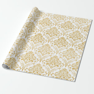 Papel De Regalo Damas vintales de oro floral