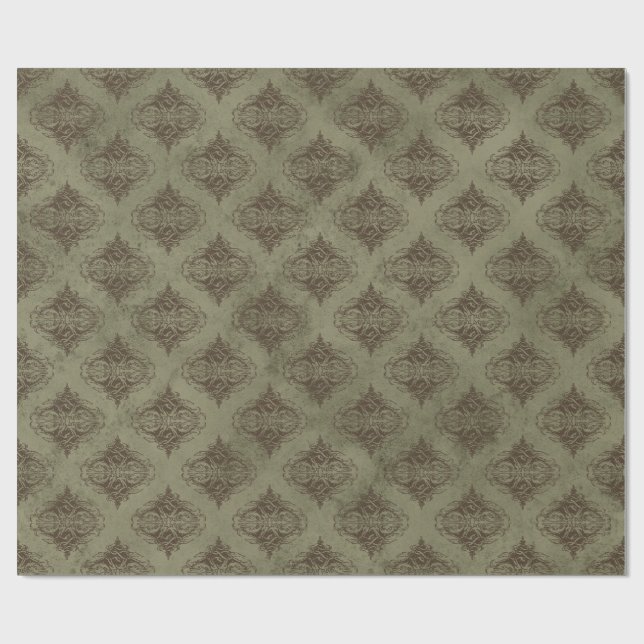 Papel De Regalo Damasco de cosecha (Superficie plana)