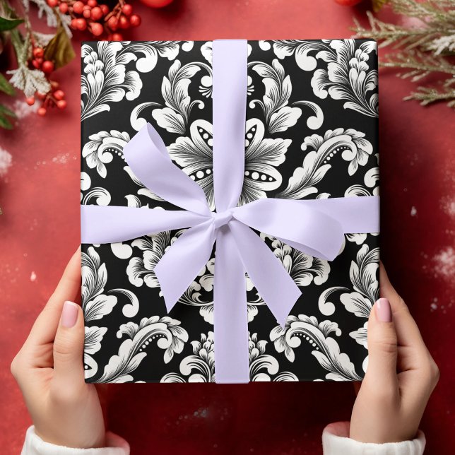 Papel De Regalo Damasco floral Patrón de flor brillante sin soldad (Subido por el creador)