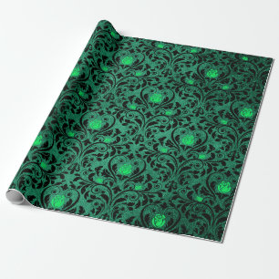Papel De Regalo Damasco gótico imprime Halloween rústico