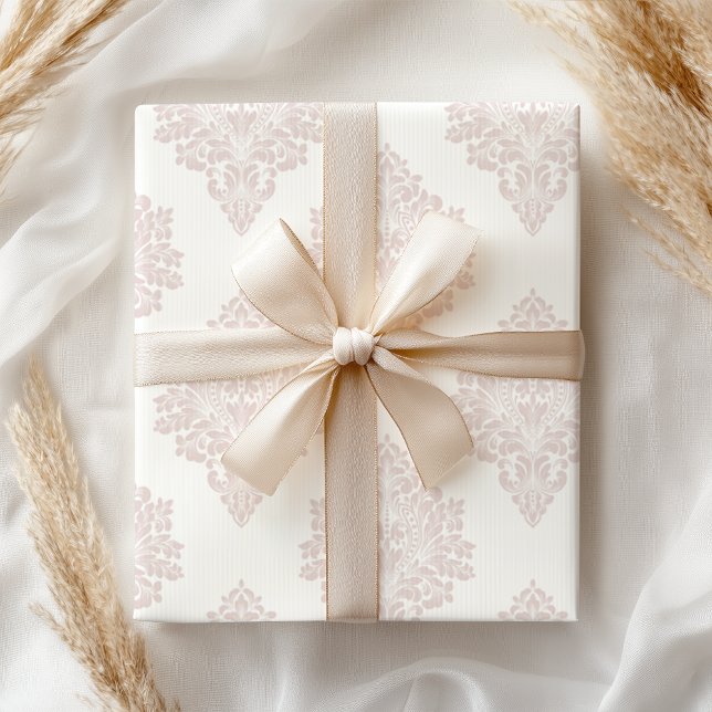 Papel De Regalo Damasco rosa Pastel Shabby Floral (Subido por el creador)