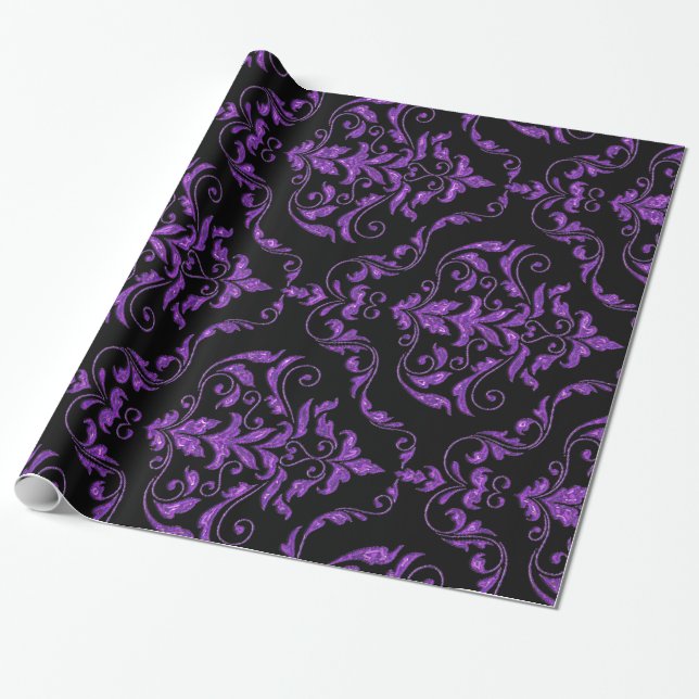 Papel De Regalo Damask Gothic Glint (Desenrollado)