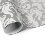 Papel De Regalo Damask Silver Gray Royal Metallic Elegant Wedding<br><div class="desc">Brillante y Moda Conceptual Floral Royal Wrapping Paper puede ser una hermosa decoración para muchos eventos como boda,  aniversario,  cumpleaños,  graduaciones,  nuevo hogar,  empresas,  duchas de novias,  etc</div>