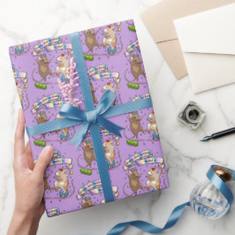 Papel De Regalo Dancing Mice Name & Age Happy Birday Fiesta