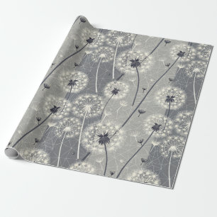 Papel De Regalo Dandelion monocromo moderno