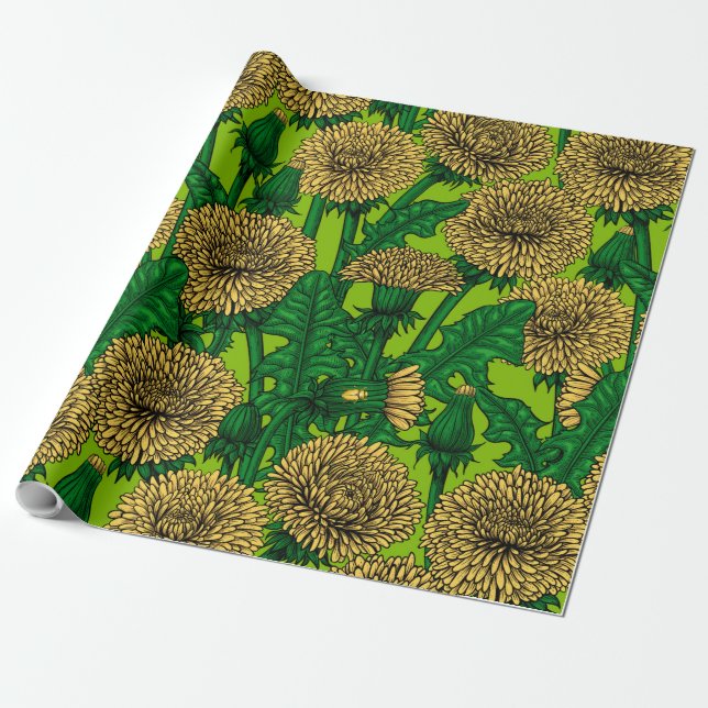 Papel De Regalo Dandelions (Desenrollado)