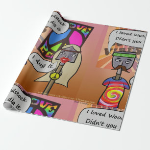 Papel De Regalo Dando la vuelta a Woodstock Rick London Cartoon