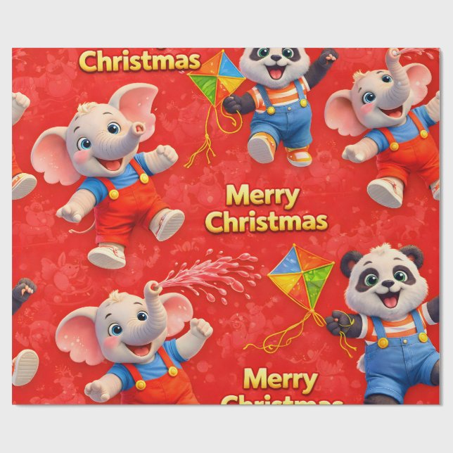 Papel De Regalo Danny and Dave Merry Christmas festive wrapping (Superficie plana)