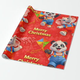 Papel De Regalo Danny y Dave Feliz Navidad envoltorio festivo
